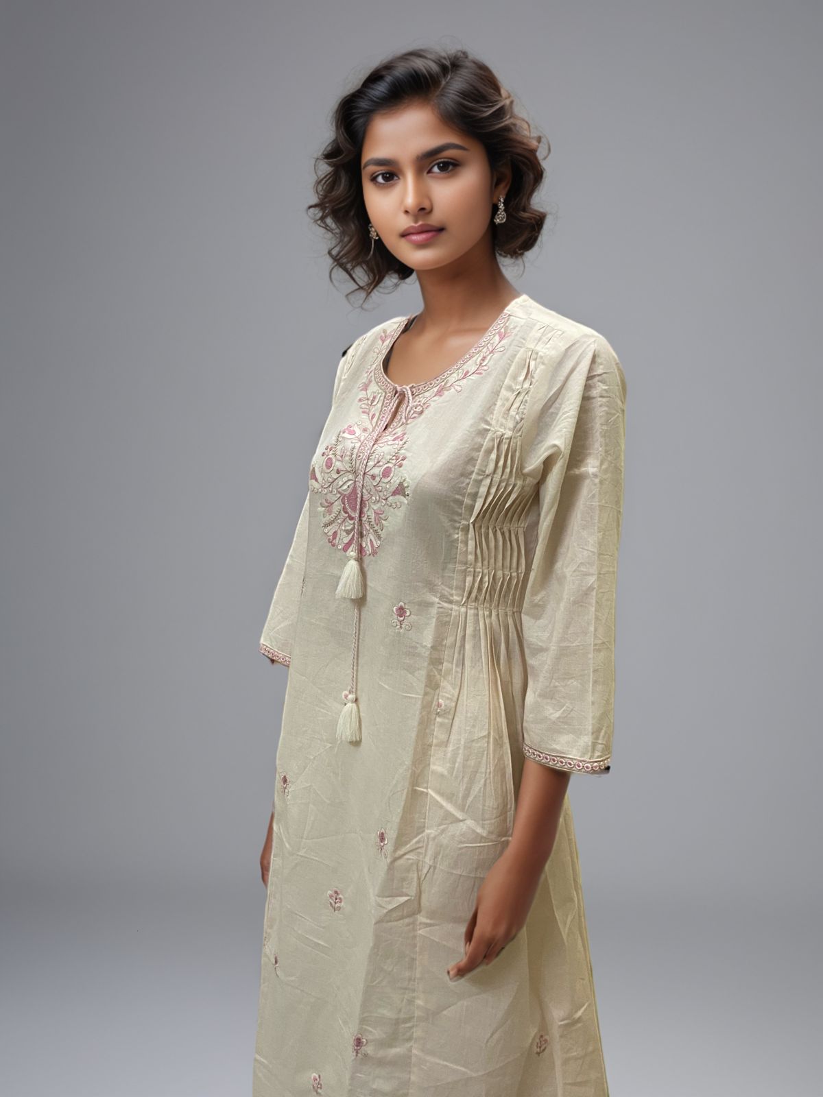 Women's 100% Handwoven Cotton Kurti Pant Set | Soft & Breathable Traditional Wear for Daily and Festive Use