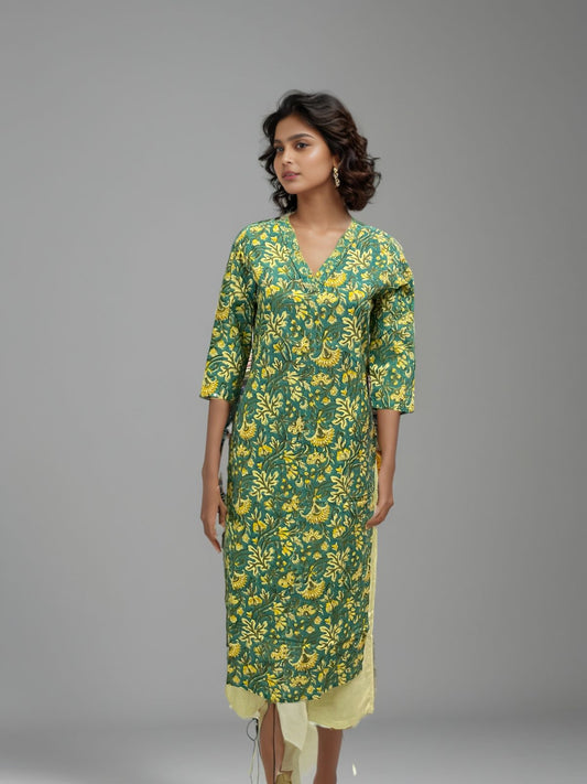 Sunshine Meadow Printed Kurti