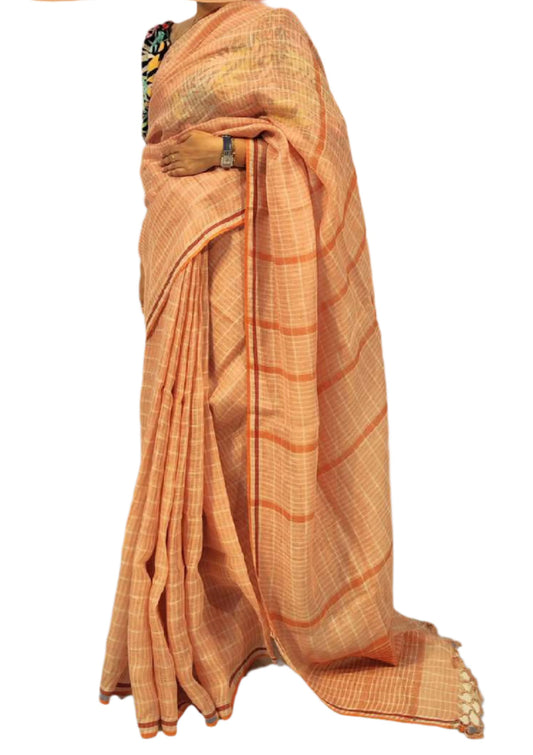 Timeless Elegance with an Eco-friendly Linen Saree