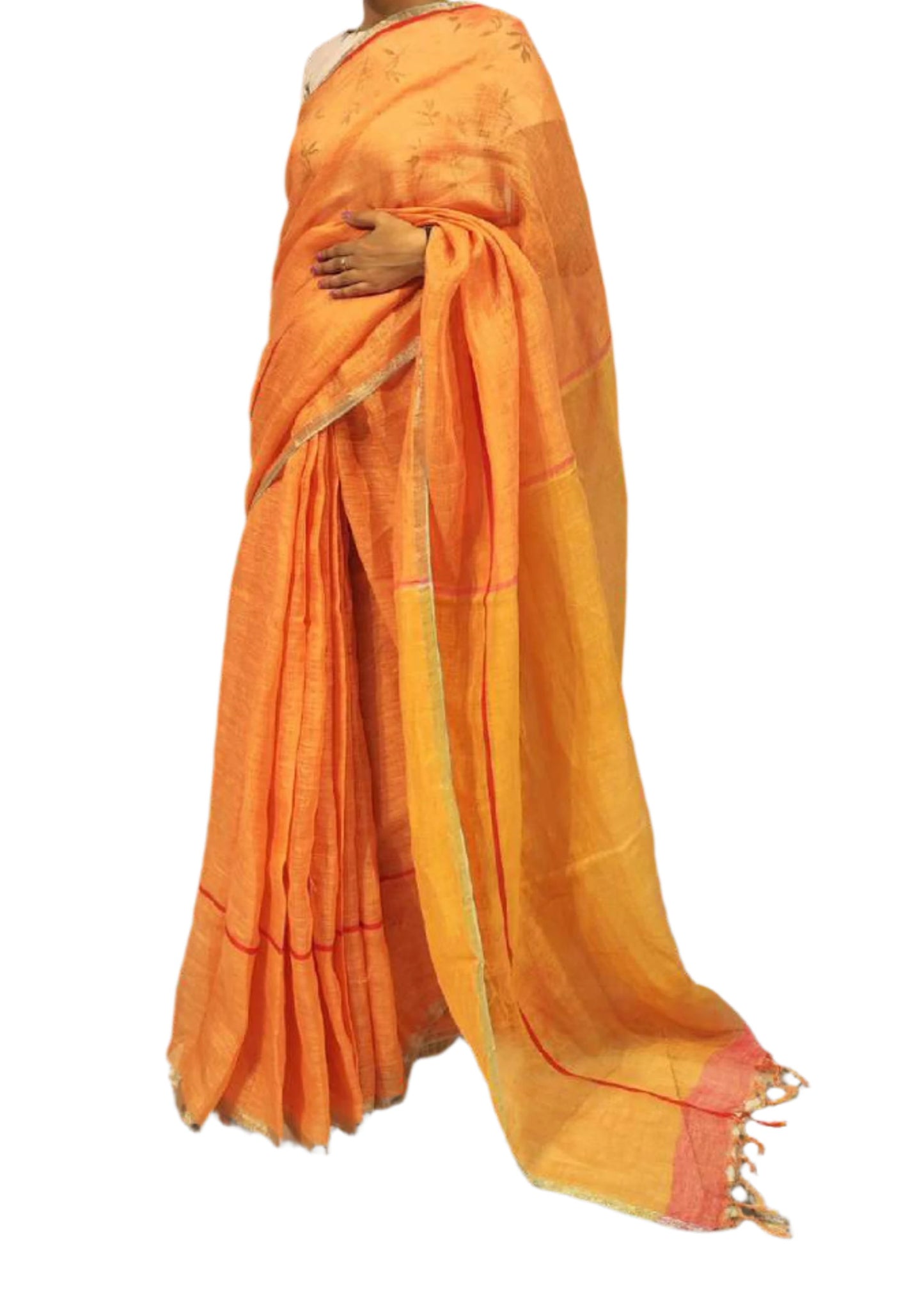 Graceful Linen Saree