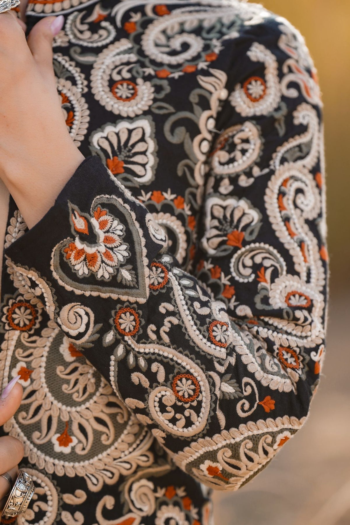 Intricate Parsi Gara Embroidered Jacket