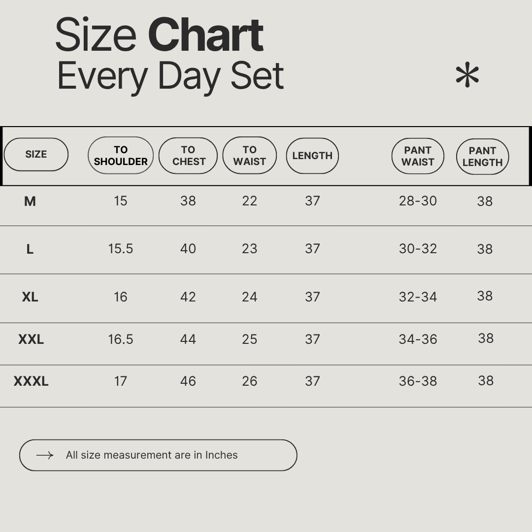 Size chart image
