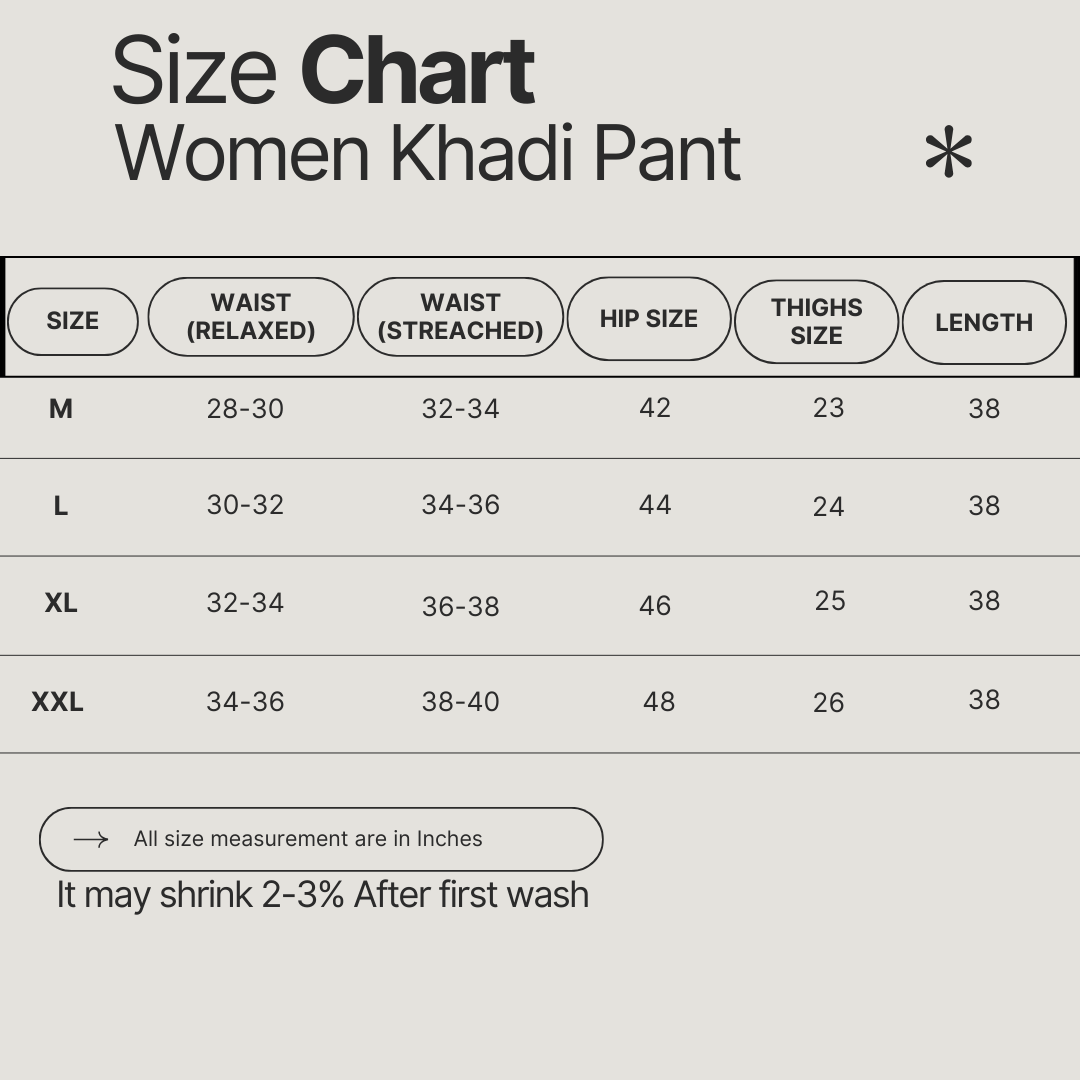 Size chart image