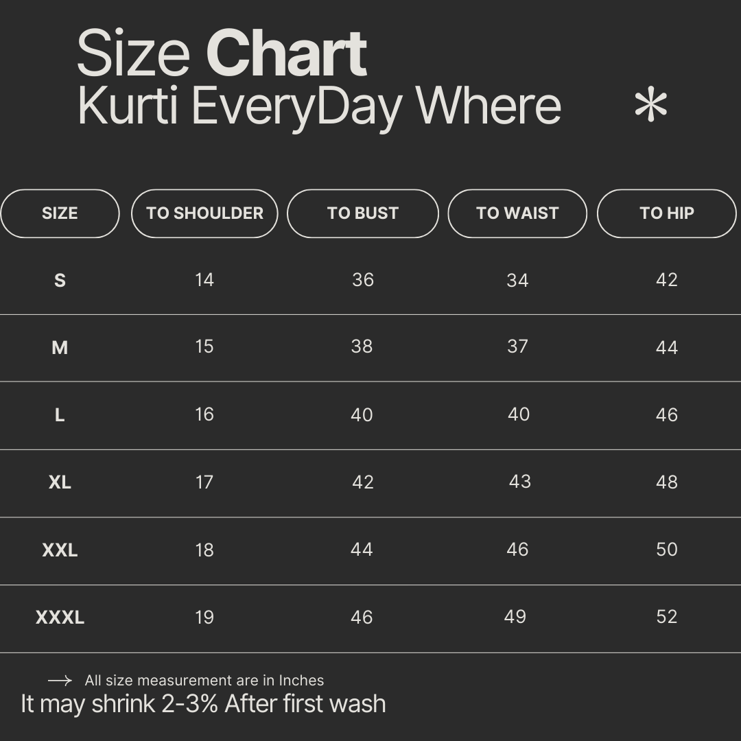 Size chart image