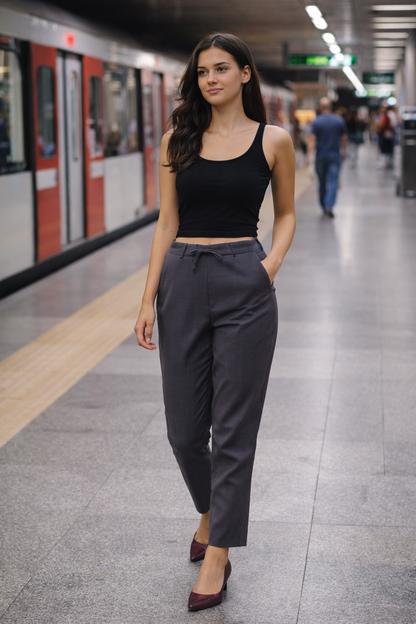 Women Khadi Brown Pant