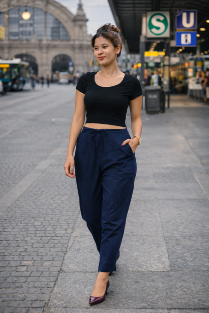 Women Khadi Brown Pant