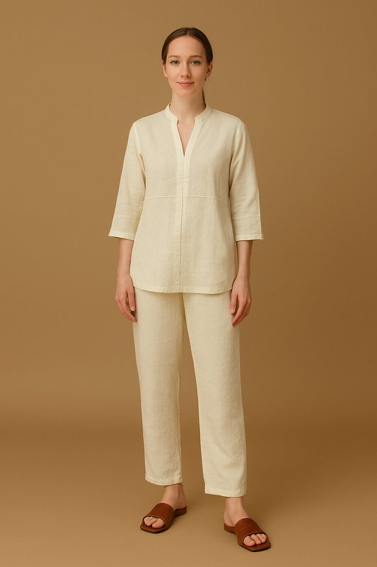 Ivory Breeze Cotton Co-ord Set – Effortless Style Meets Everyday Comfort