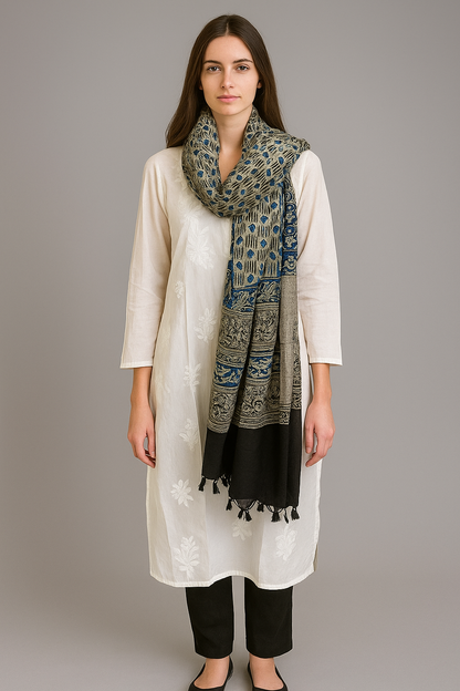 Kalamkari Cotton Dupatta – Elegant & Ethnic