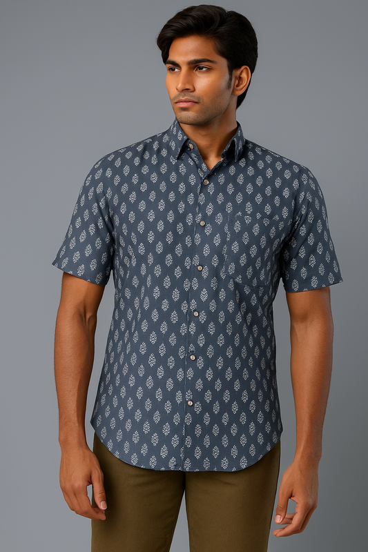 Men's Cotton Short Sleeve Shirt