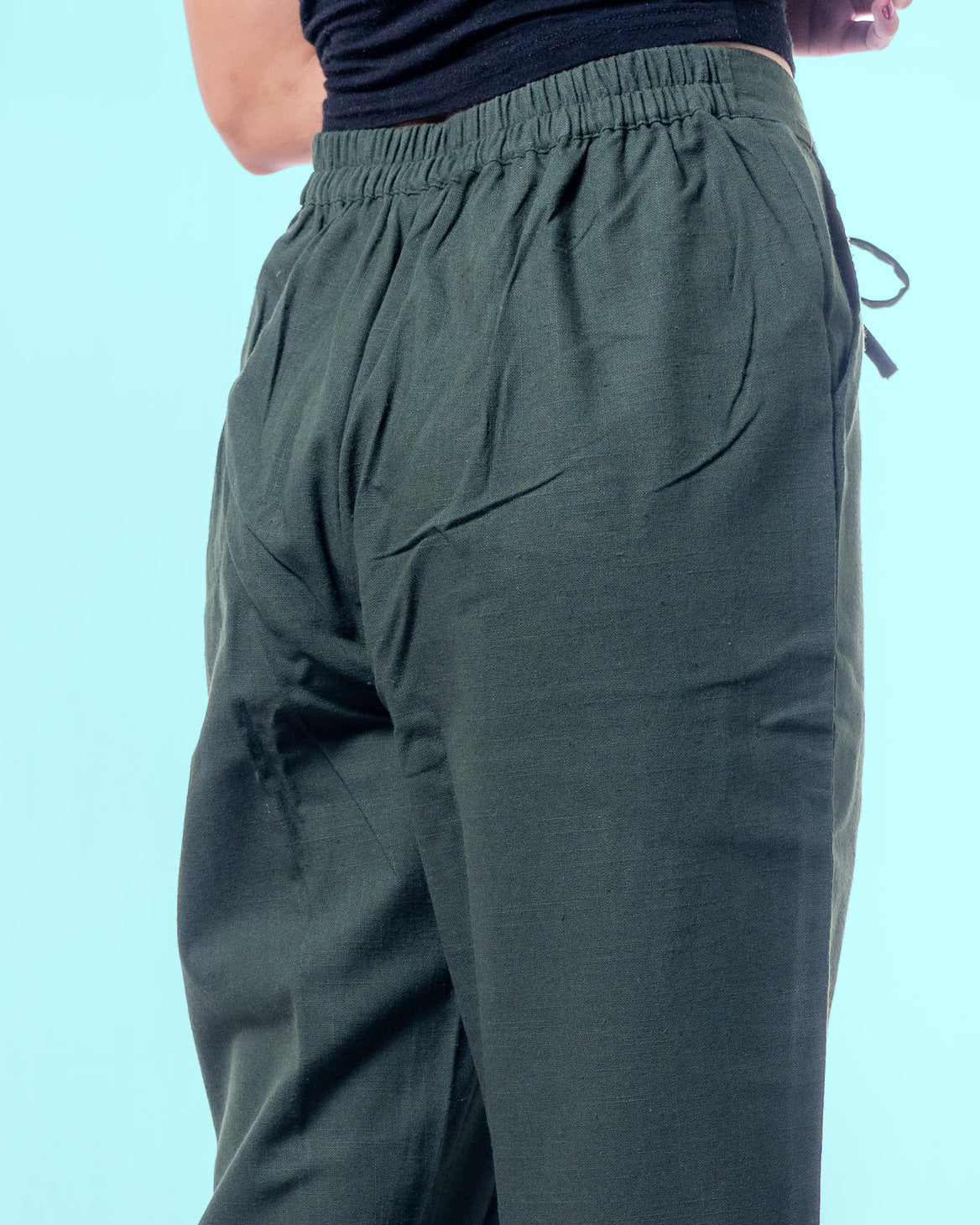 Women Green  Khadi Pant