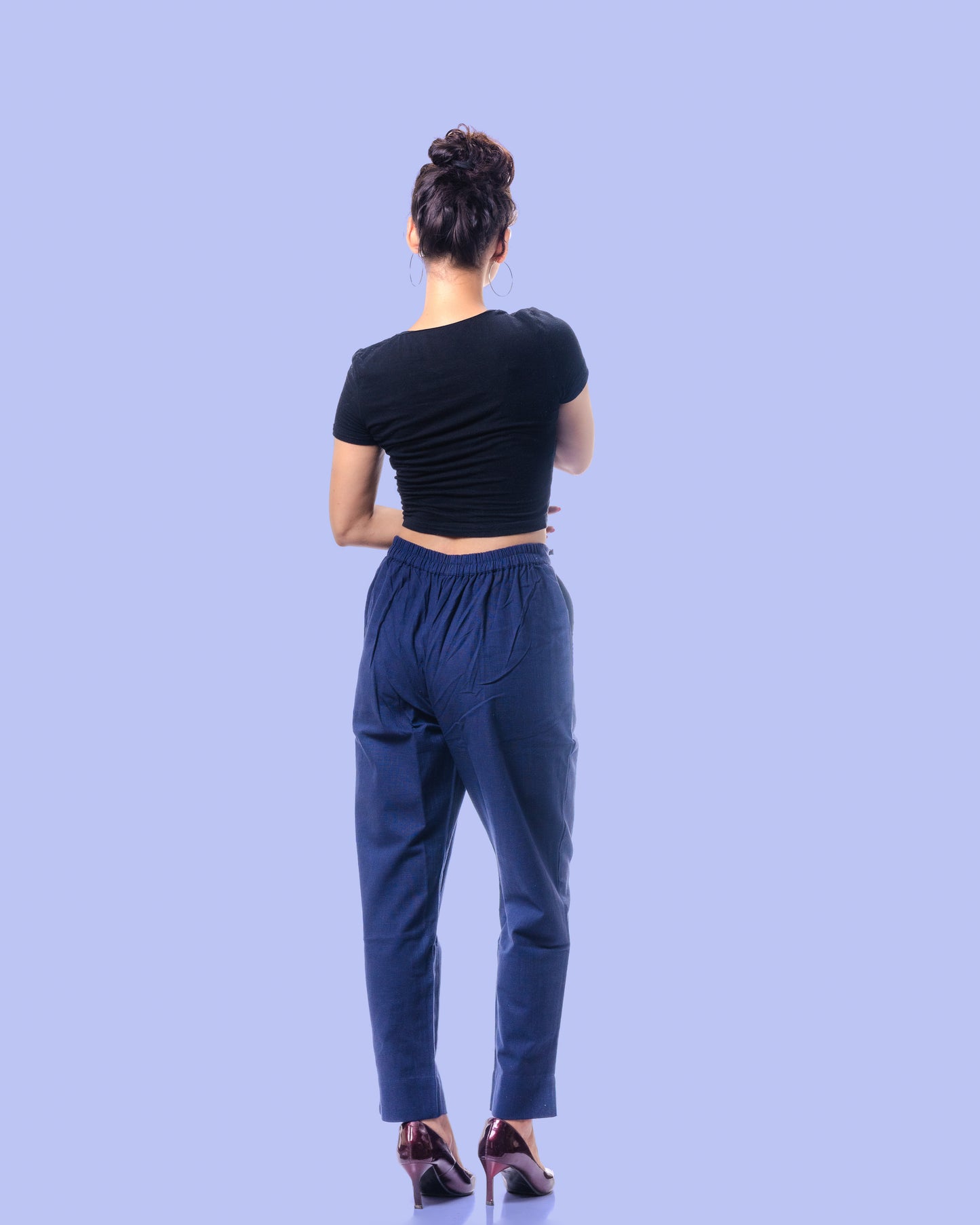 Women Blue Khadi Pant