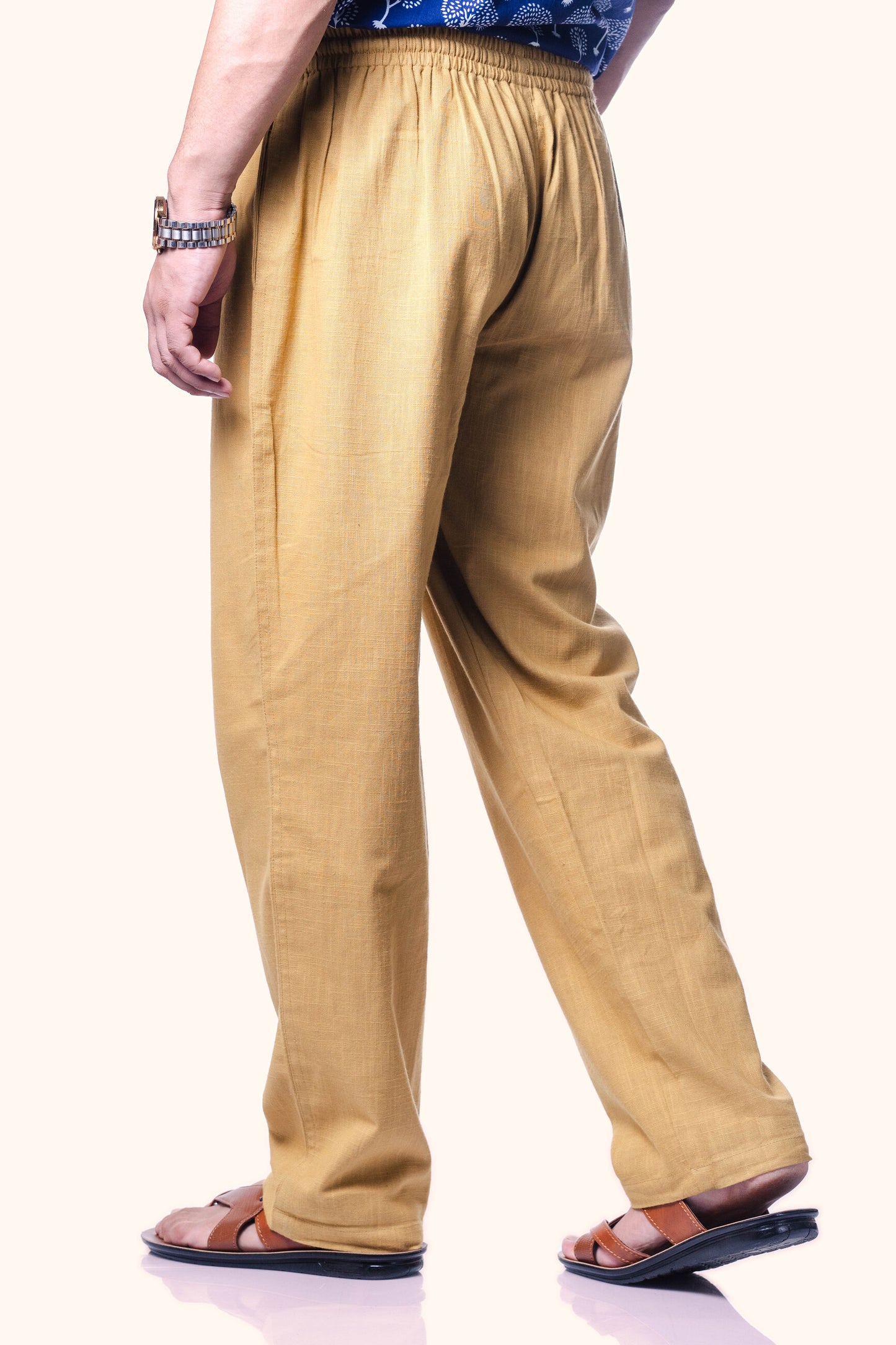 Men's Yellow Khadi Pants