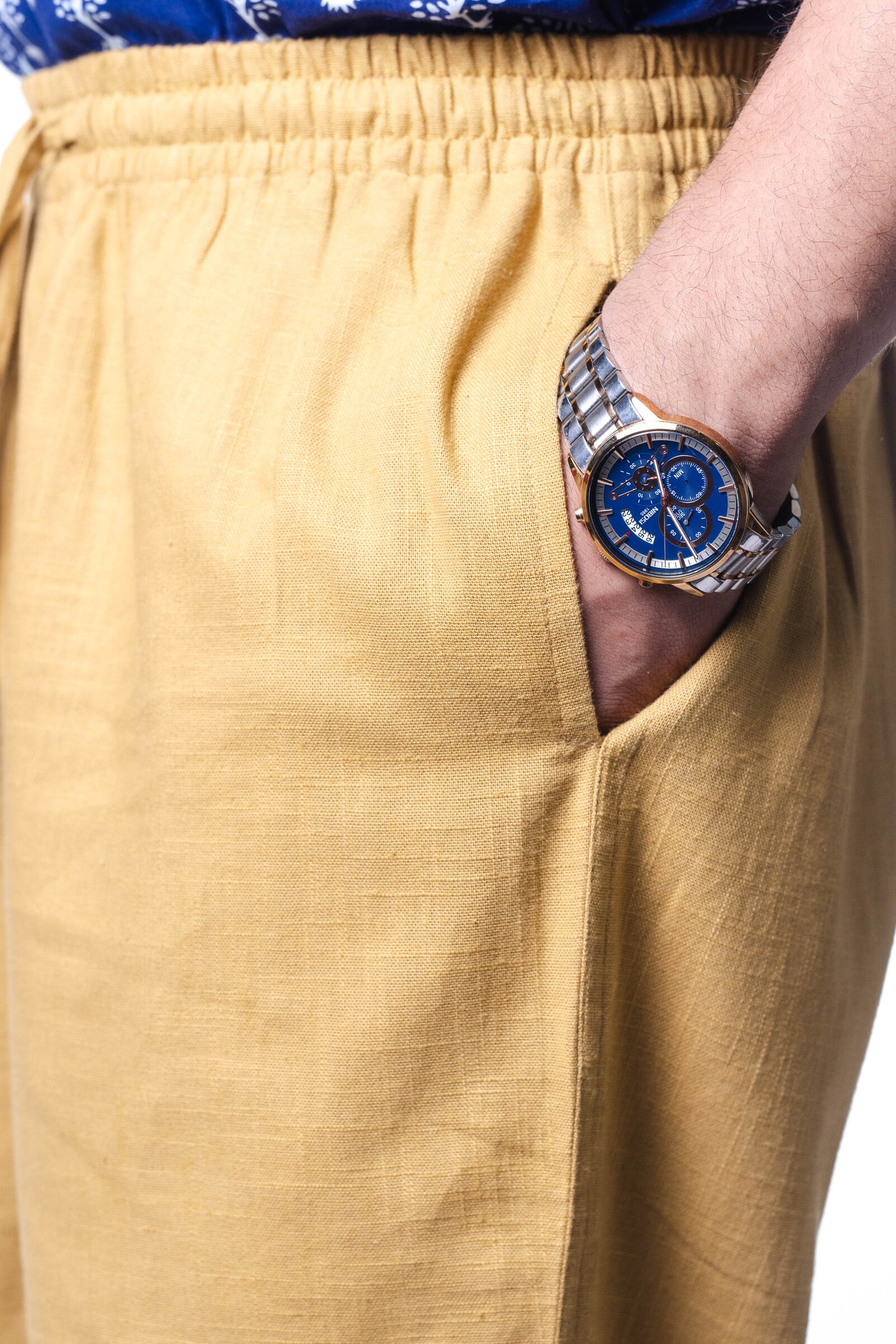 Men's Yellow Khadi Pants