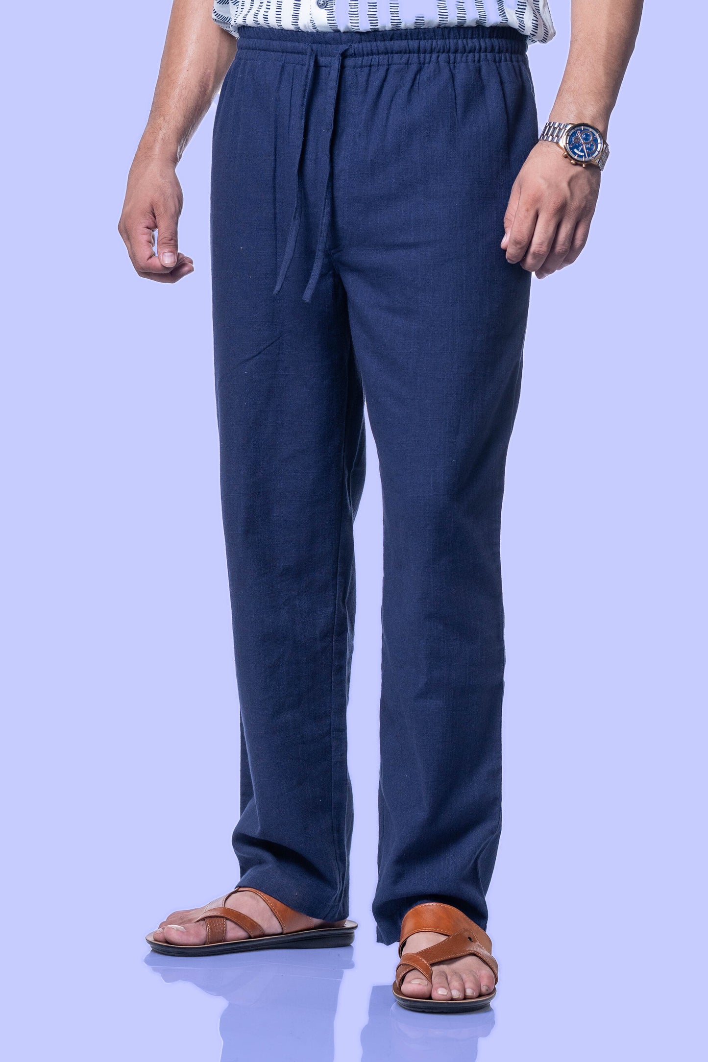 Men's Blue Khadi Pant