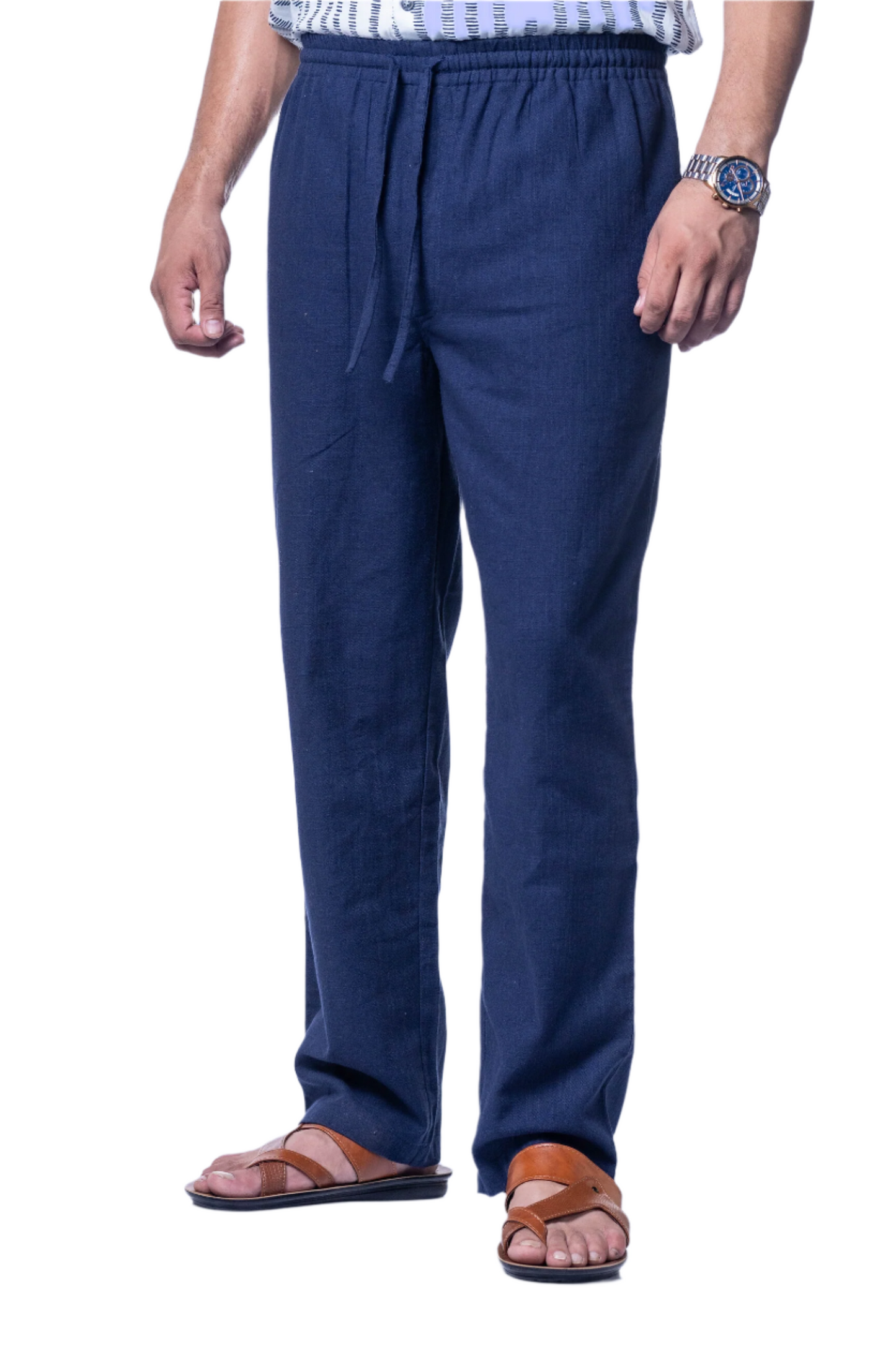 Men's Blue Khadi Pant