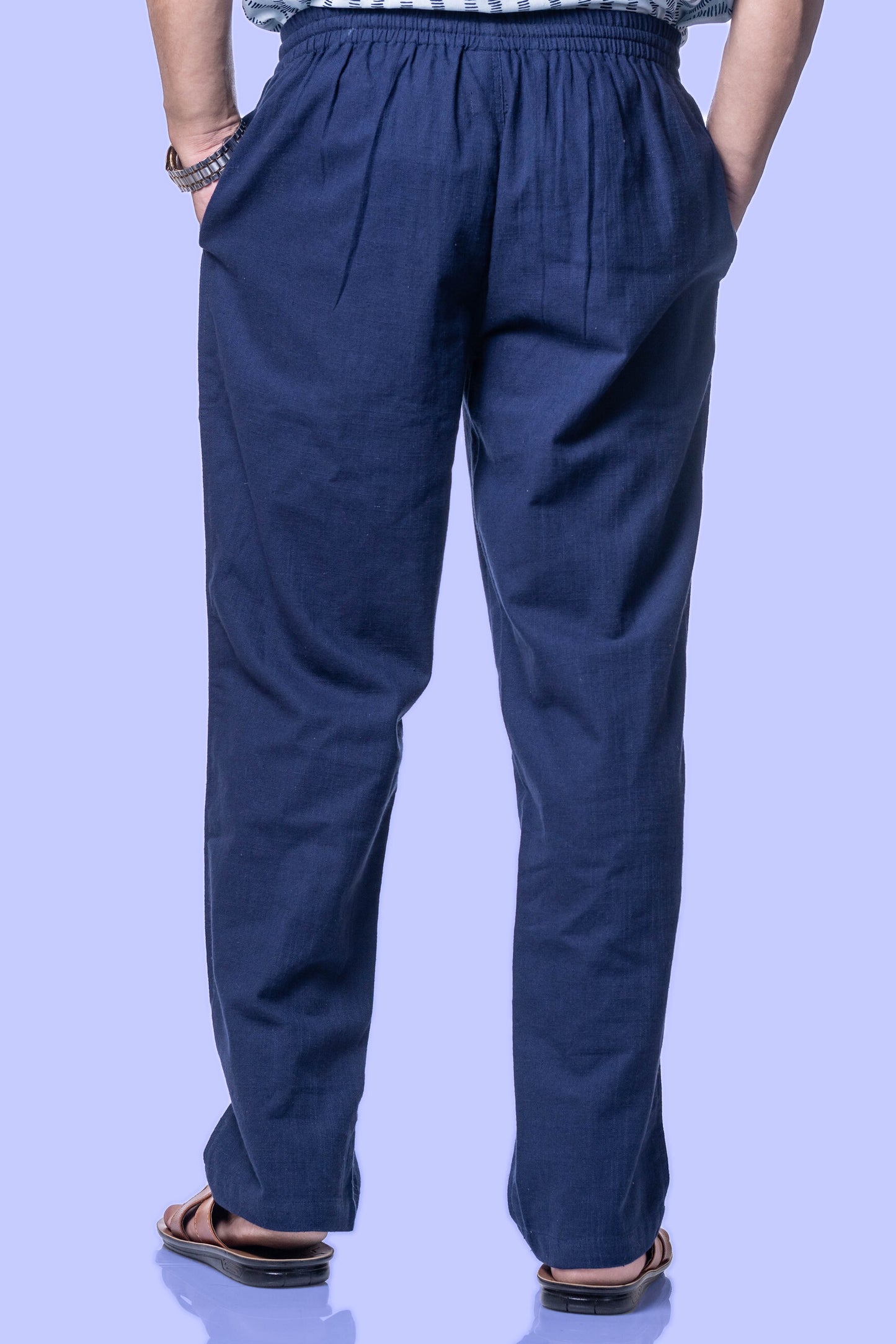 Men's Blue Khadi Pant