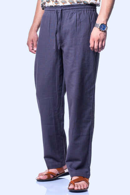 Men’s Cotton Linen Blend Gray Pants