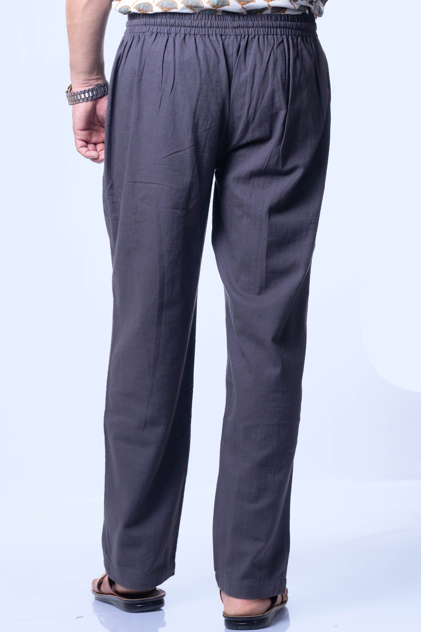 men's khadi pant grey