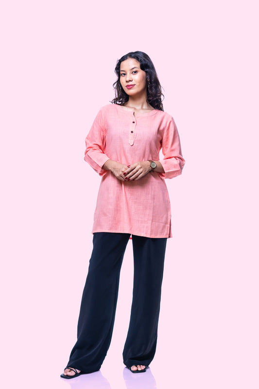 Graceful Pink Short Kurti for Women