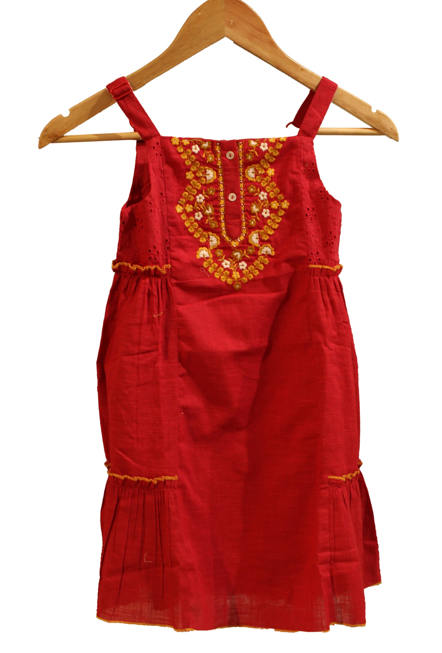 Maroon Magic: Fun Sleeveless Dress for Kids