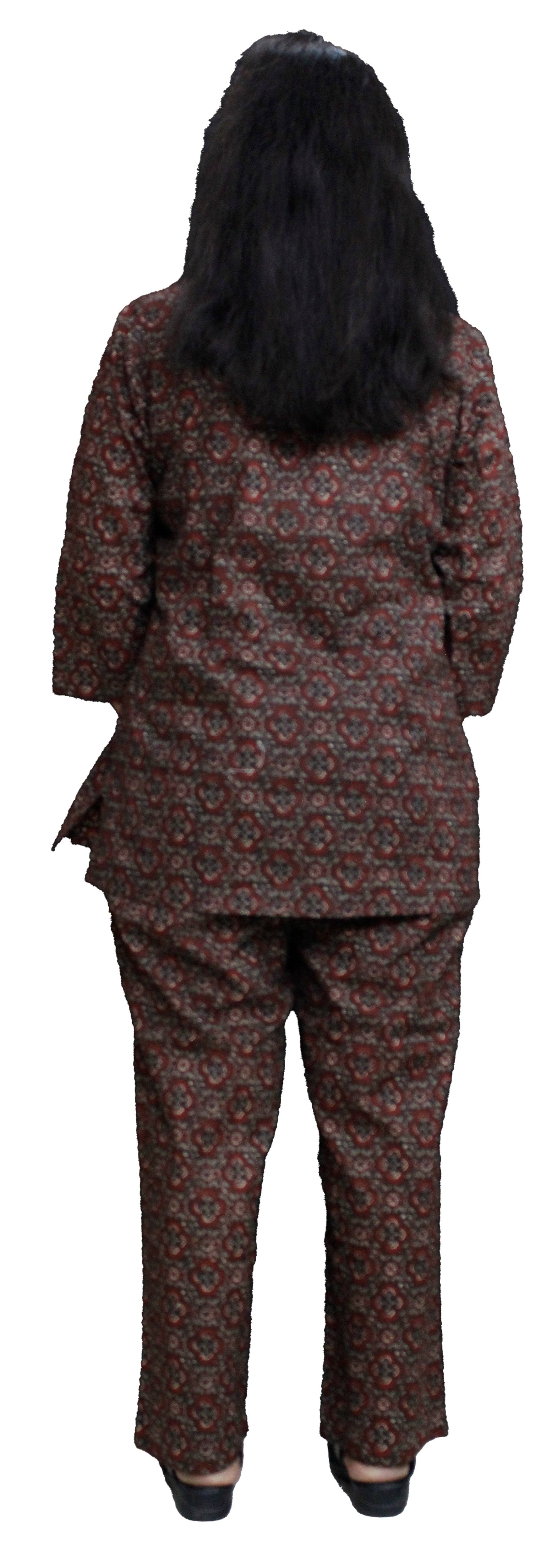 Elegant Brown Floral Night Suit: Embrace Comfort and Style