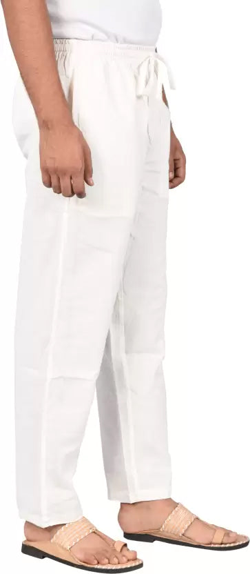 Classic White Khadi Pants for Men