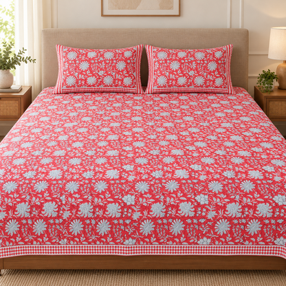 Natural Fab Hand Block Printed Bedsheet 100 x 108
