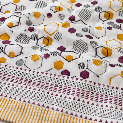 Natural Fab Hand Block Printed Bedsheet 100 x 108
