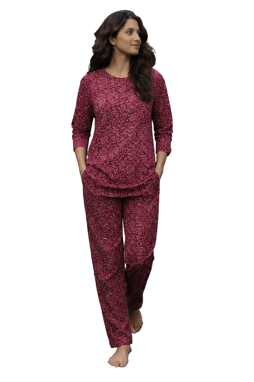 Women’s Pure Cotton Night Suit Set | Soft Breathable Printed Sleepwear | Relaxed Fit Top & Pajama Set | Comfortable Lounge & Nightwear
