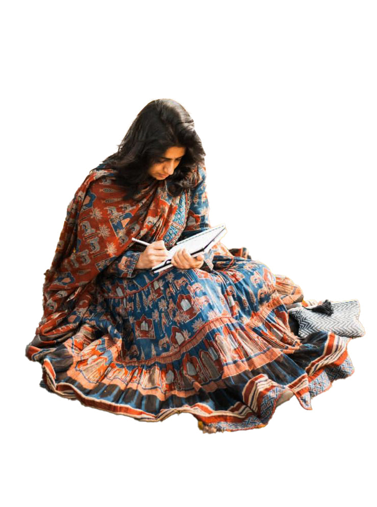 Chromatic Bliss: Dive into Radiance with our Colorful Cotton Anarkali Set