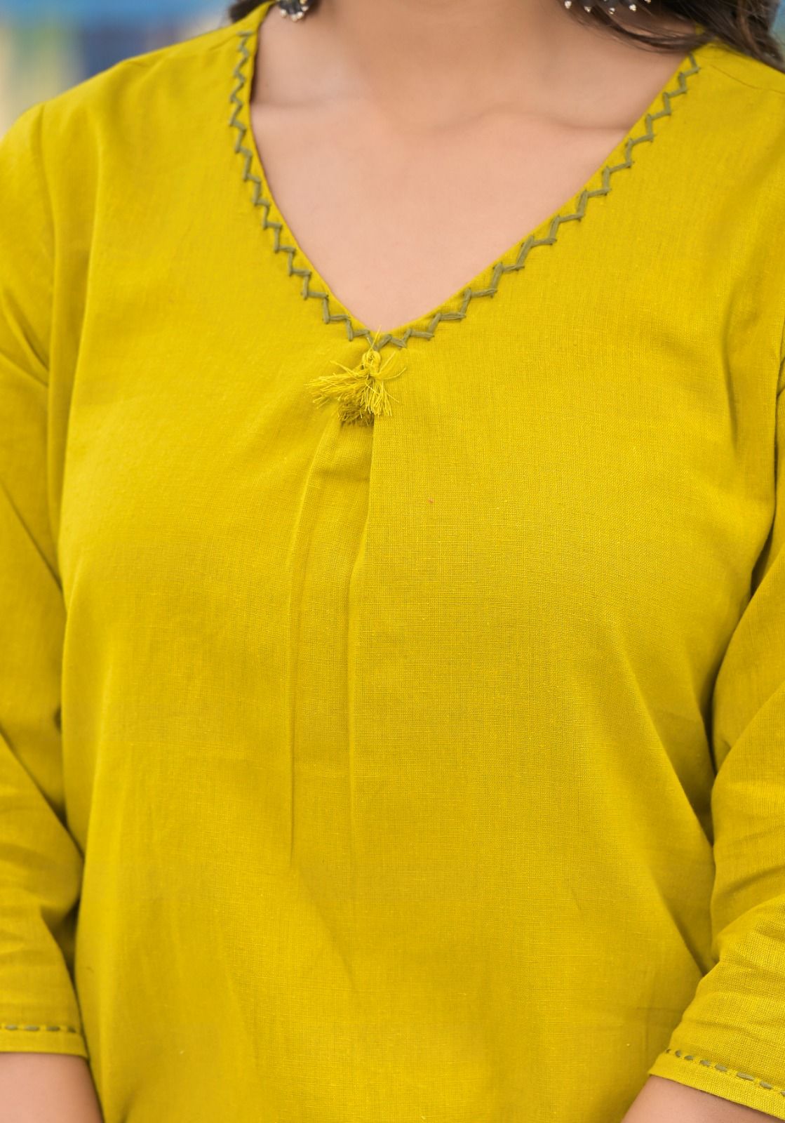 Vibrant Yellow Kurta Set for a Radiant Look