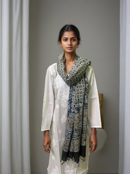 Kalamkari Cotton Dupatta – Elegant & Ethnic