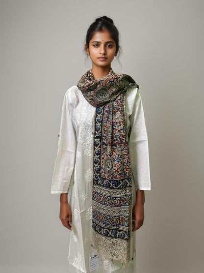 Kalamkari Cotton Dupatta – Elegant & Ethnic