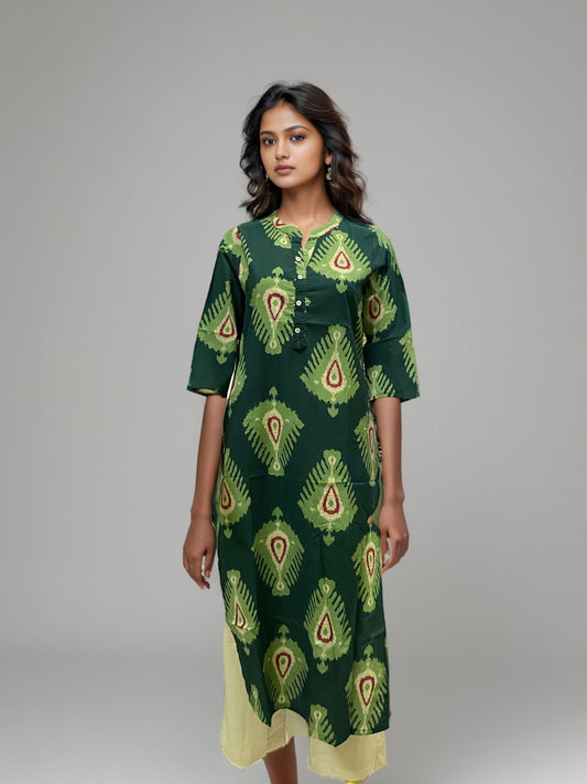 Bold in Green Kurti – Elevate Everyday Elegance