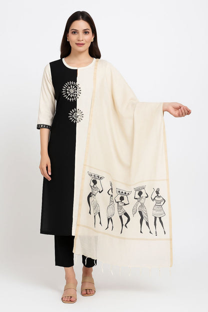 Women’s Chanderi Silk Kurti Set | Elegant Ethnic Outfit with Dupatta for Festive & Party Wear