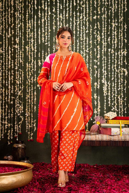 Women’s Maslin Silk Kurti Set with Dupatta | Elegant Festive & Party Wear Ethnic Outfit