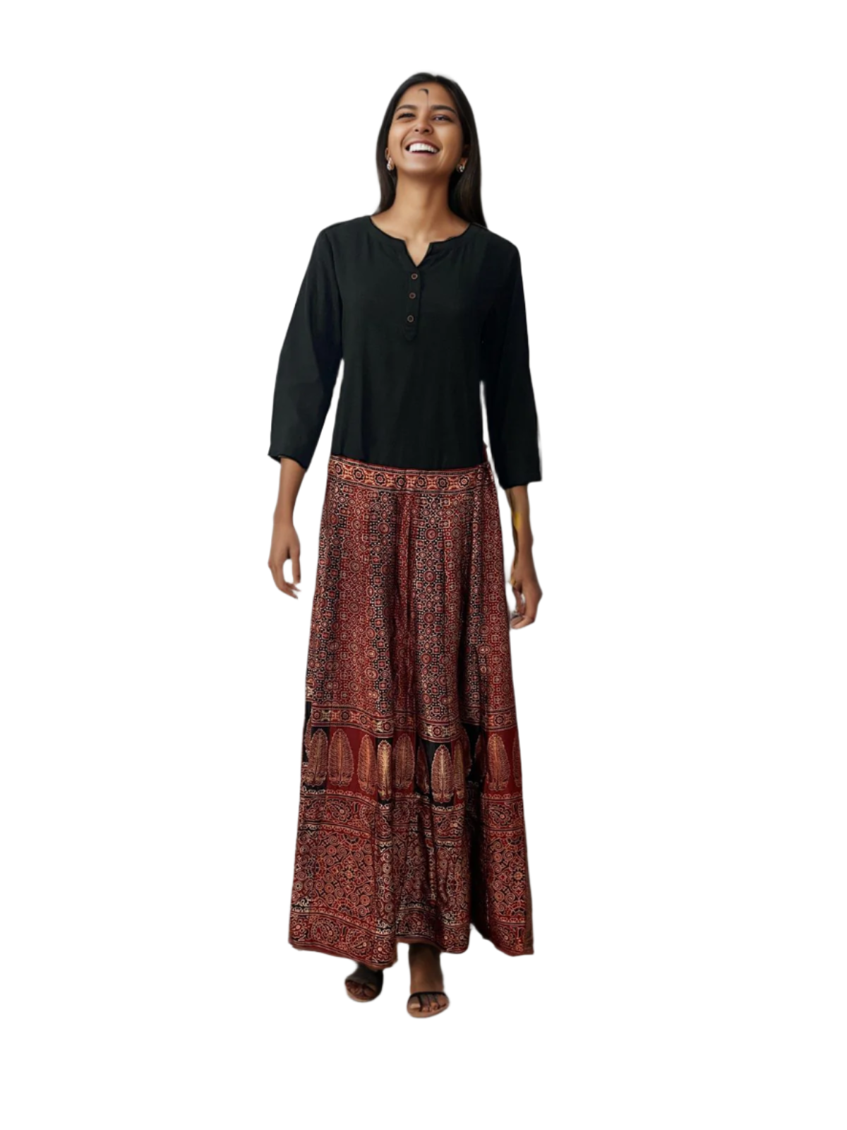 Ethnic Printed Long Skirt