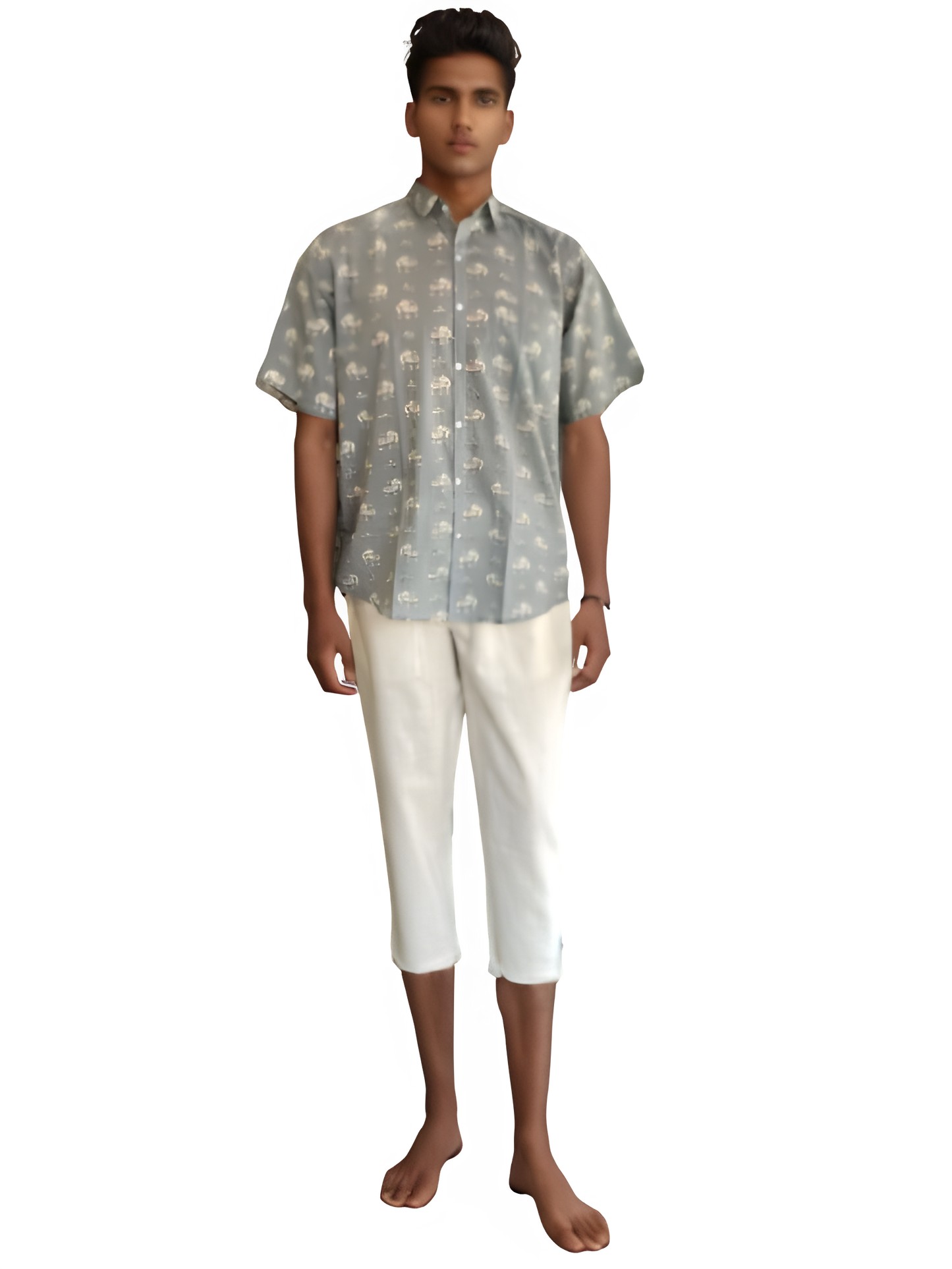 Elephant Block Print Cotton Shirt – Natural Comfort by Natural Fab