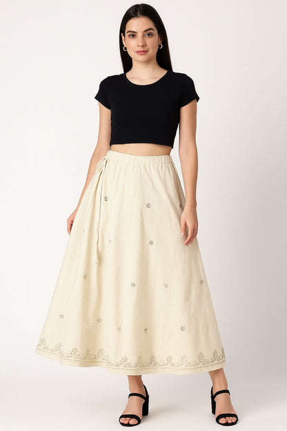 Glamorous Khadi Skirt WHITE
