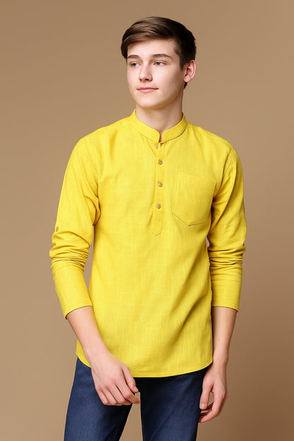 Kids' Mustard Ochre Kurta