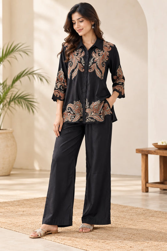 Natural Fab women’s black co-ord set