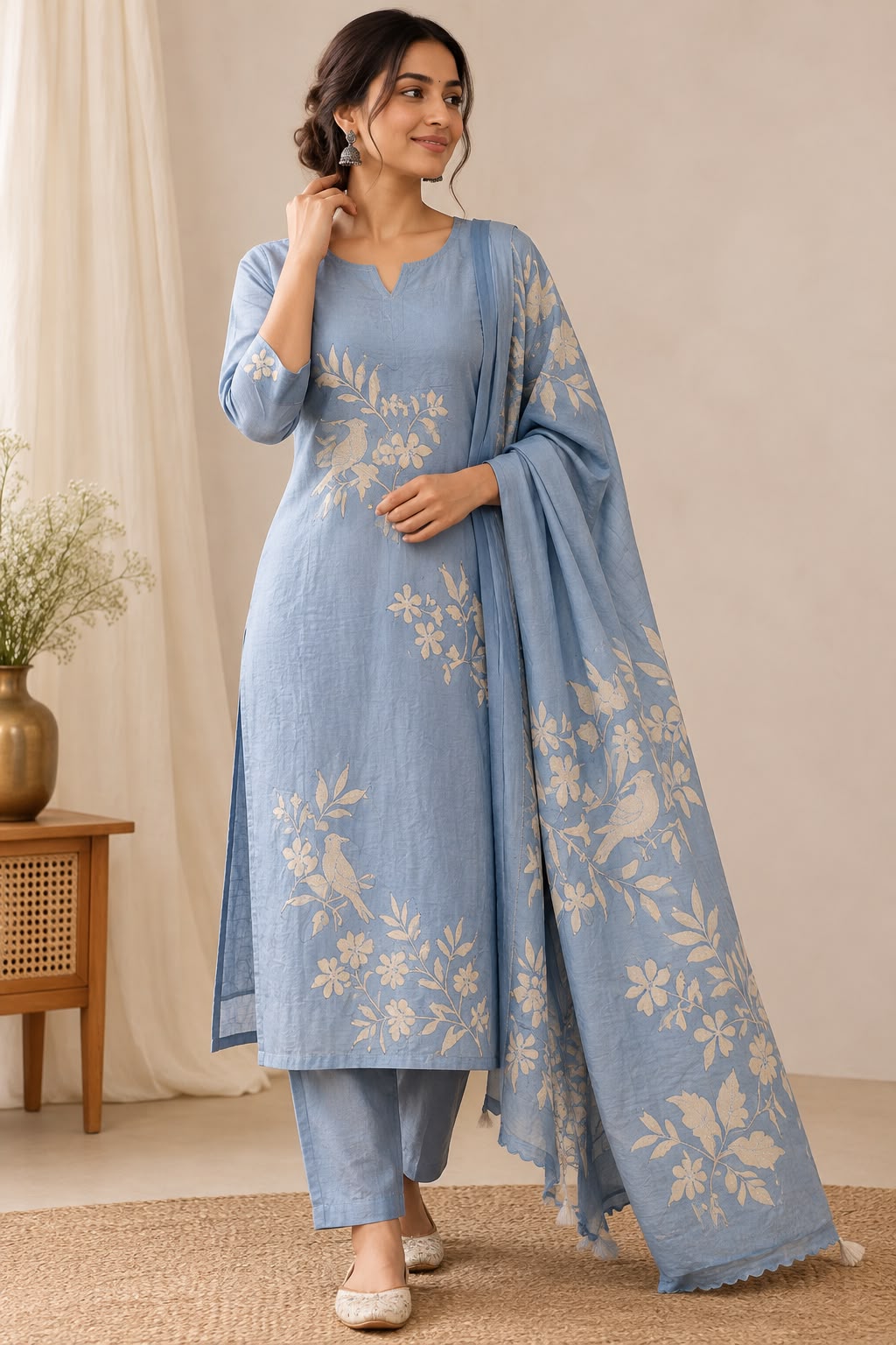 Natural Fab Grey kurti set 97532