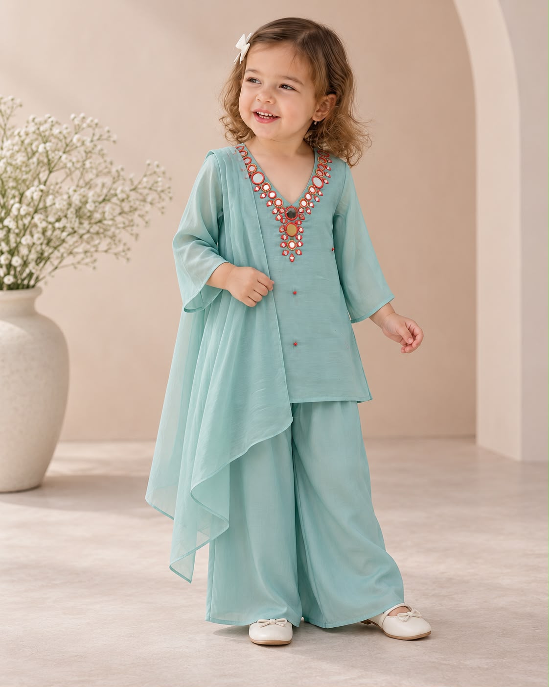 Girls' Coordinated Outfit Set | Charming Kids Ethnic and Casual Wear