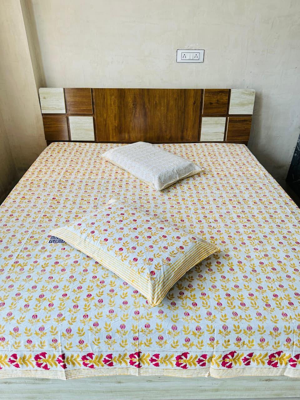 Natural Fab Hand Block Printed Bedsheet 100 x 108 – Design C