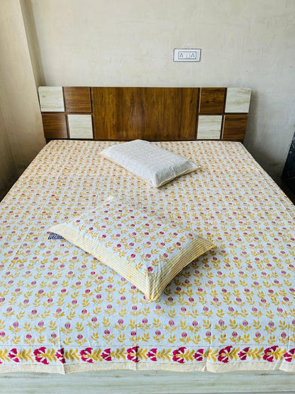 Natural Fab Hand Block Printed Bedsheet 100 x 108 – Design C
