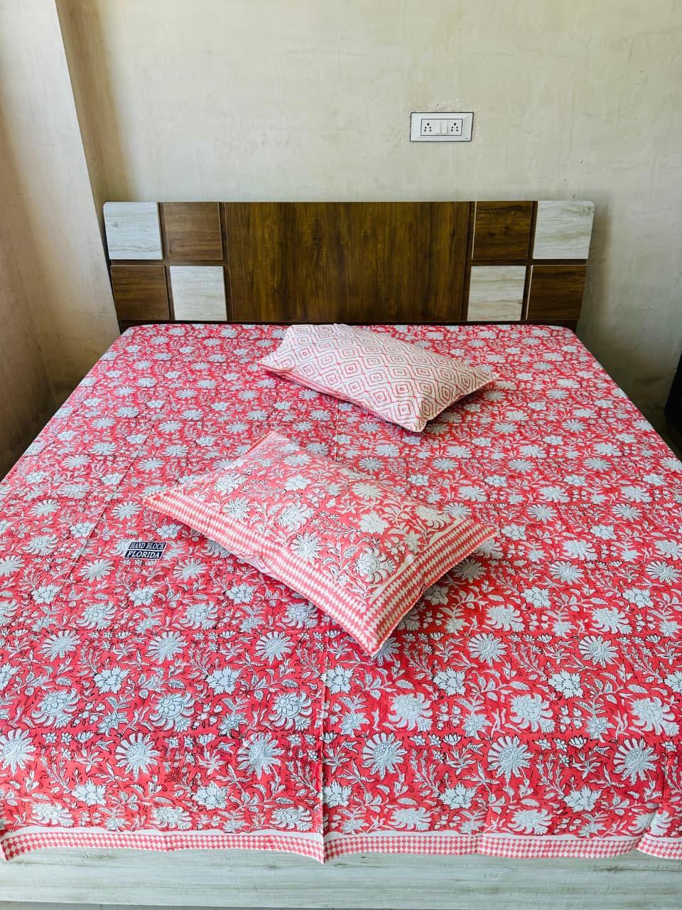 Natural Fab Hand Block Printed Bedsheet 100 x 108 – Design F